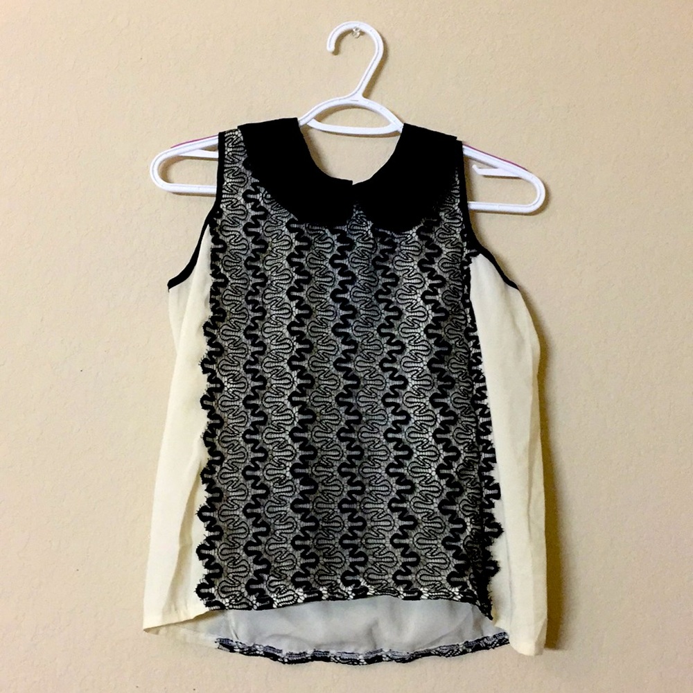 Blouse with Lacey detailing.